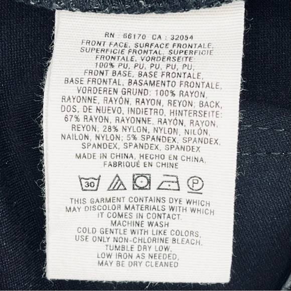 Anthropologie Pilcro Black Vegan Faux Leather Moto Jegging Pants 31” - Picture 11 of 11